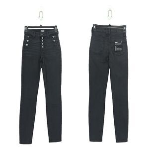 Paige Women 23 Emmie Jeans Willow Black Ultra Skinny Vintage High Rise NEW